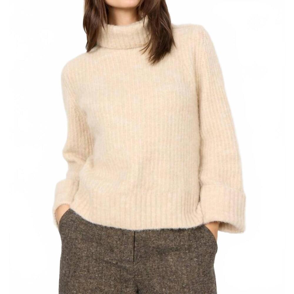 NEW SOYA CONCEPT torino turtleneck sweater top in sand melange - Picture 2 of 2